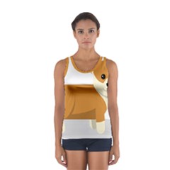 Corgi Dog Puppy Sport Tank Top  by 99art