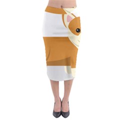 Corgi Dog Puppy Midi Pencil Skirt by 99art