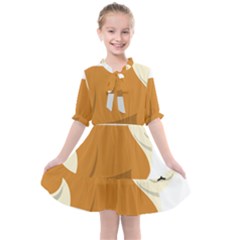 Corgi Dog Puppy Kids  All Frills Chiffon Dress by 99art