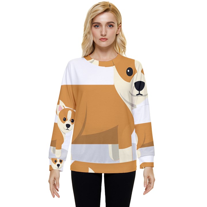 Corgi Dog Puppy Hidden Pocket Sweatshirt