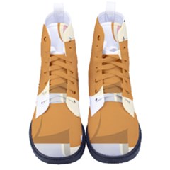 Corgi Dog Puppy High-top Canvas Sneakers by 99art