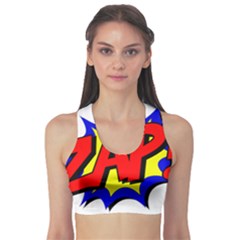 Zap Comic Book Fight Sports Bra by 99art