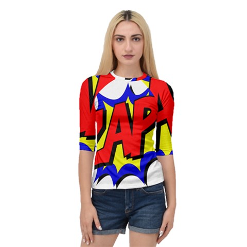 Zap Comic Book Fight Quarter Sleeve Raglan Tee by 99art