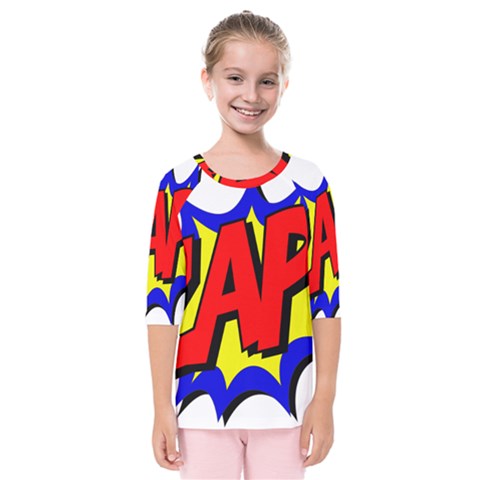 Zap Comic Book Fight Kids  Quarter Sleeve Raglan Tee by 99art