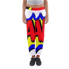 Zap Comic Book Fight Women s Jogger Sweatpants by 99art