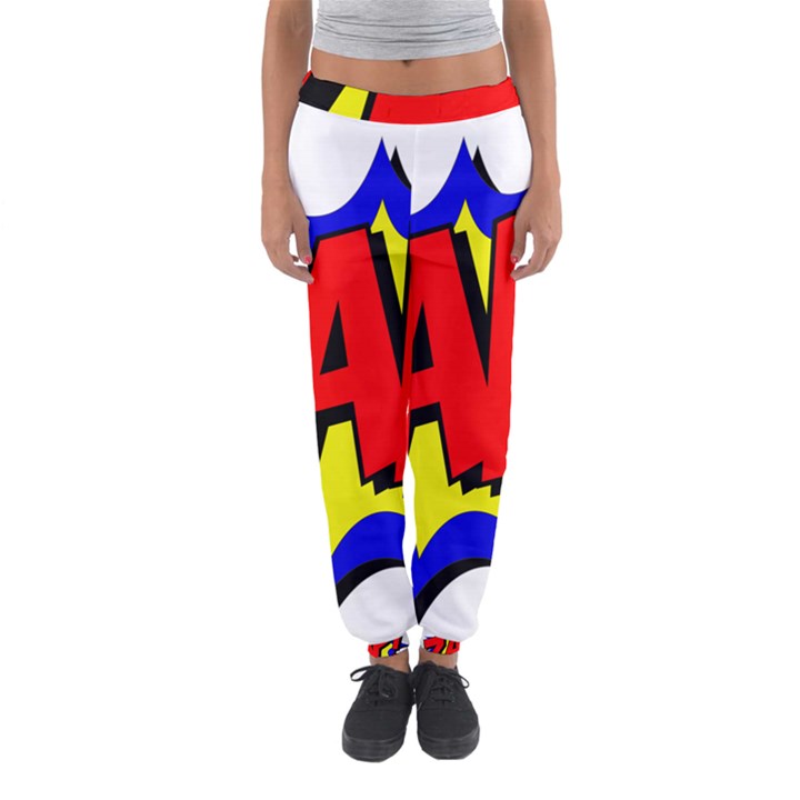 Zap Comic Book Fight Women s Jogger Sweatpants