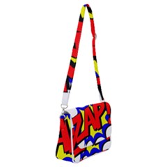 Zap Comic Book Fight Shoulder Bag With Back Zipper by 99art