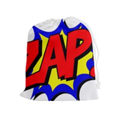 Zap Comic Book Fight Drawstring Pouch (xl) by 99art