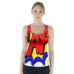 Zap Comic Book Fight Racer Back Sports Top by 99art