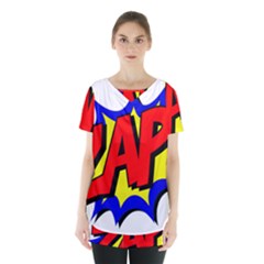 Zap Comic Book Fight Skirt Hem Sports Top by 99art