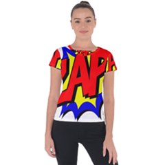 Zap Comic Book Fight Short Sleeve Sports Top  by 99art