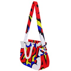 Zap Comic Book Fight Rope Handles Shoulder Strap Bag by 99art