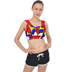 Zap Comic Book Fight V-back Sports Bra by 99art