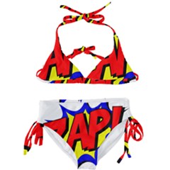 Zap Comic Book Fight Kids  Classic Bikini Set by 99art