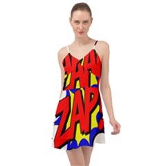 Zap Comic Book Fight Summer Time Chiffon Dress by 99art