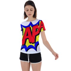 Zap Comic Book Fight Back Circle Cutout Sports Tee by 99art