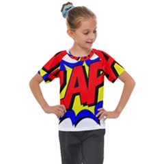 Zap Comic Book Fight Kids  Mesh Piece Tee