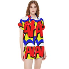 Zap Comic Book Fight Chiffon Lounge Set by 99art