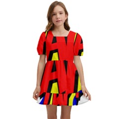 Zap Comic Book Fight Kids  Short Sleeve Dolly Dress by 99art