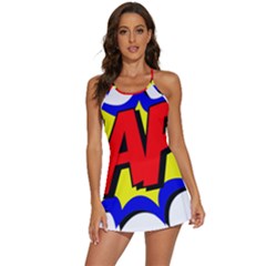 Zap Comic Book Fight 2-in-1 Flare Activity Dress by 99art