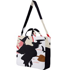 Bat Broom Broomstick Square Shoulder Tote Bag by 99art