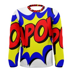 Kapow-comic-comic-book-fight Men s Long Sleeve Tee by 99art