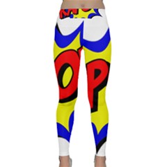 Kapow-comic-comic-book-fight Classic Yoga Leggings by 99art