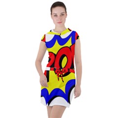 Kapow-comic-comic-book-fight Drawstring Hooded Dress by 99art