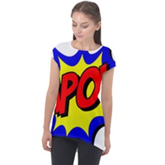 Kapow-comic-comic-book-fight Cap Sleeve High Low Top by 99art