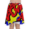 Kapow-comic-comic-book-fight Chiffon Wrap Front Skirt View1