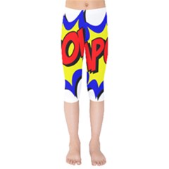 Kapow-comic-comic-book-fight Kids  Capri Leggings  by 99art