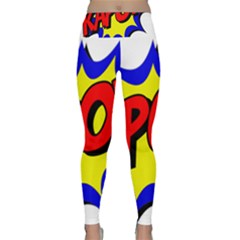 Kapow-comic-comic-book-fight Lightweight Velour Classic Yoga Leggings by 99art