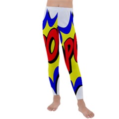 Kapow-comic-comic-book-fight Kids  Lightweight Velour Leggings by 99art