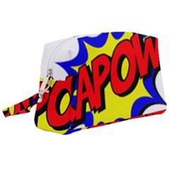 Kapow-comic-comic-book-fight Wristlet Pouch Bag (large) by 99art