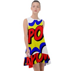 Kapow-comic-comic-book-fight Frill Swing Dress by 99art