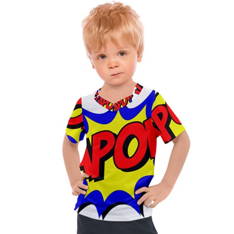 Kapow-comic-comic-book-fight Kids  Sports Tee by 99art