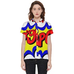 Kapow-comic-comic-book-fight Short Sleeve Pocket Shirt by 99art