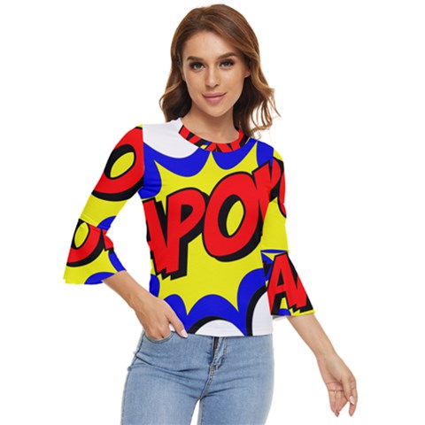 Kapow-comic-comic-book-fight Bell Sleeve Top by 99art