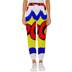 Kapow-comic-comic-book-fight Women s Cropped Drawstring Pants by 99art