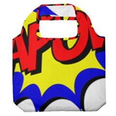 Kapow-comic-comic-book-fight Premium Foldable Grocery Recycle Bag