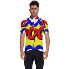 Kapow-comic-comic-book-fight Men s Short Sleeve Cycling Jersey by 99art