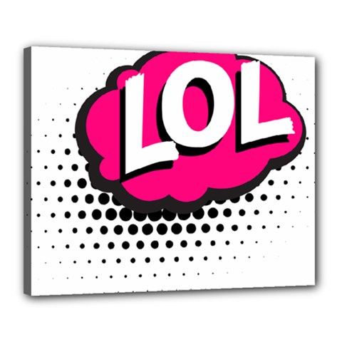 Lol-acronym-laugh-out-loud-laughing Canvas 20  x 16  (Stretched)