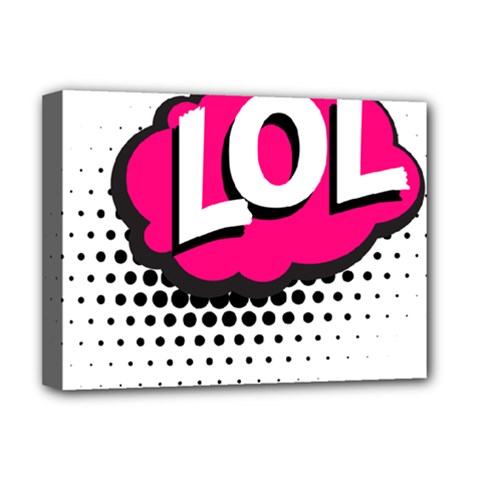 Lol-acronym-laugh-out-loud-laughing Deluxe Canvas 16  x 12  (Stretched) 