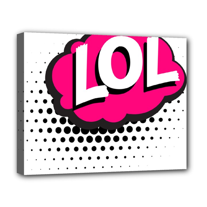 Lol-acronym-laugh-out-loud-laughing Deluxe Canvas 20  x 16  (Stretched)