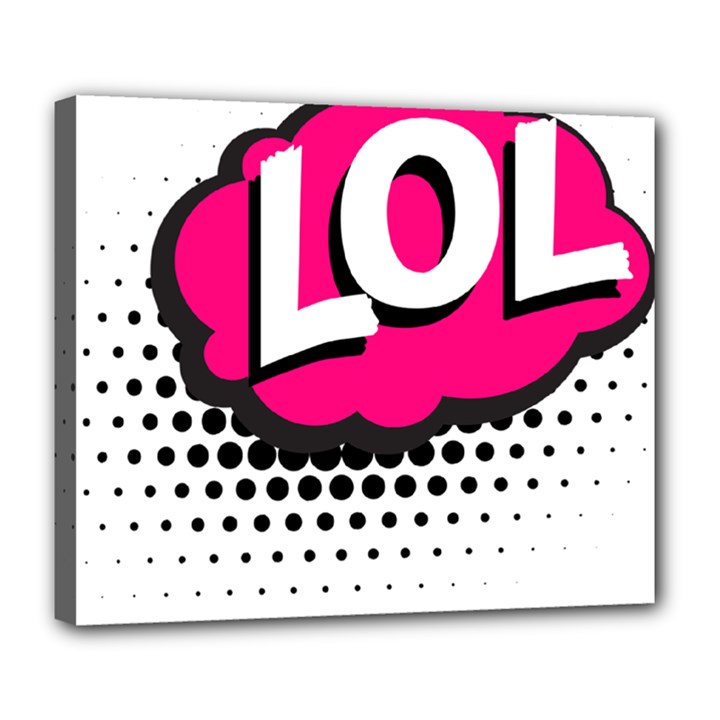 Lol-acronym-laugh-out-loud-laughing Deluxe Canvas 24  x 20  (Stretched)