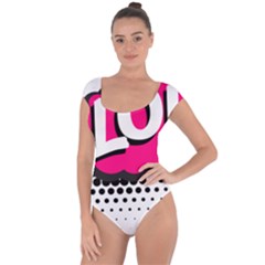 Lol-acronym-laugh-out-loud-laughing Short Sleeve Leotard 