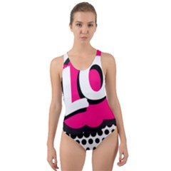 Lol-acronym-laugh-out-loud-laughing Cut-Out Back One Piece Swimsuit