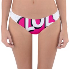 Lol-acronym-laugh-out-loud-laughing Reversible Hipster Bikini Bottoms