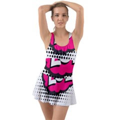 Lol-acronym-laugh-out-loud-laughing Ruffle Top Dress Swimsuit