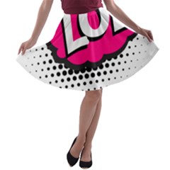 Lol-acronym-laugh-out-loud-laughing A-line Skater Skirt by 99art